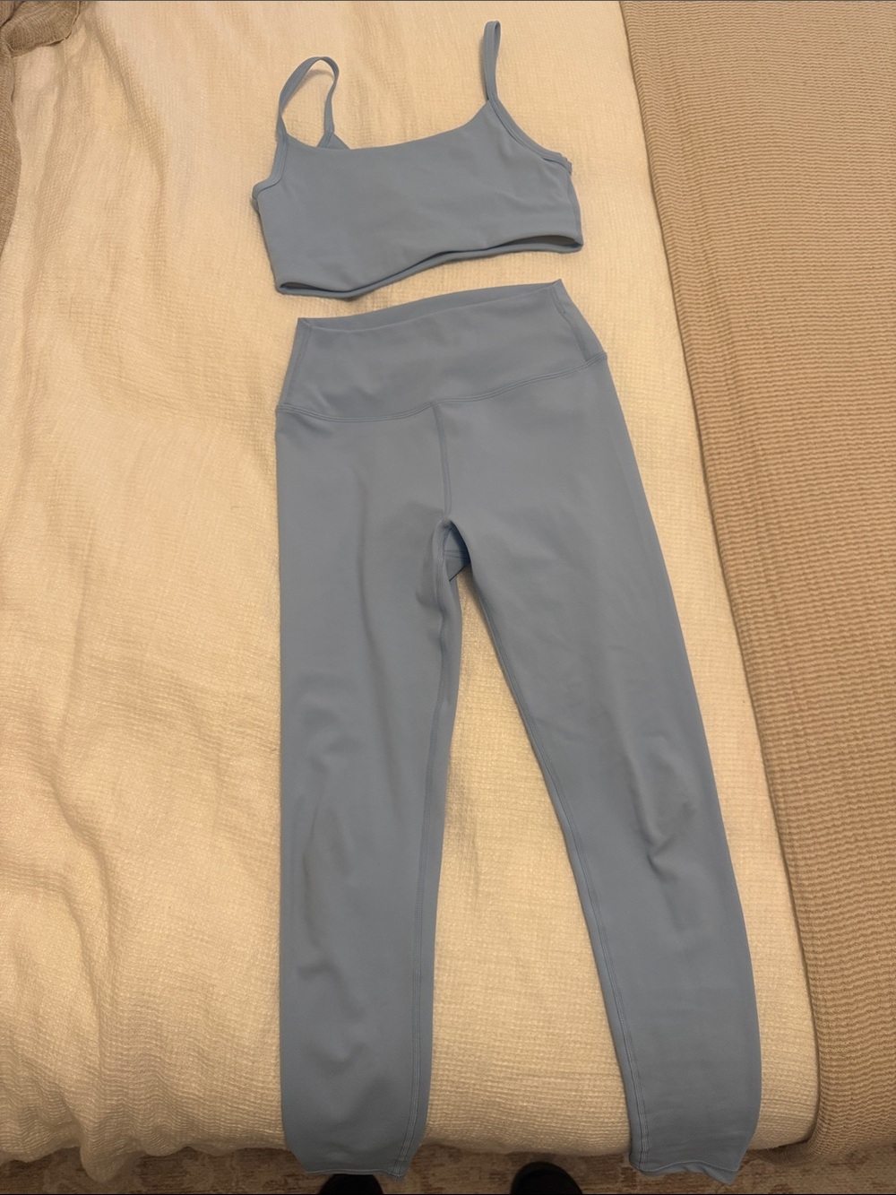 Splits59 Light Blue High-Waist Leggings & Matching Sports Bra Set